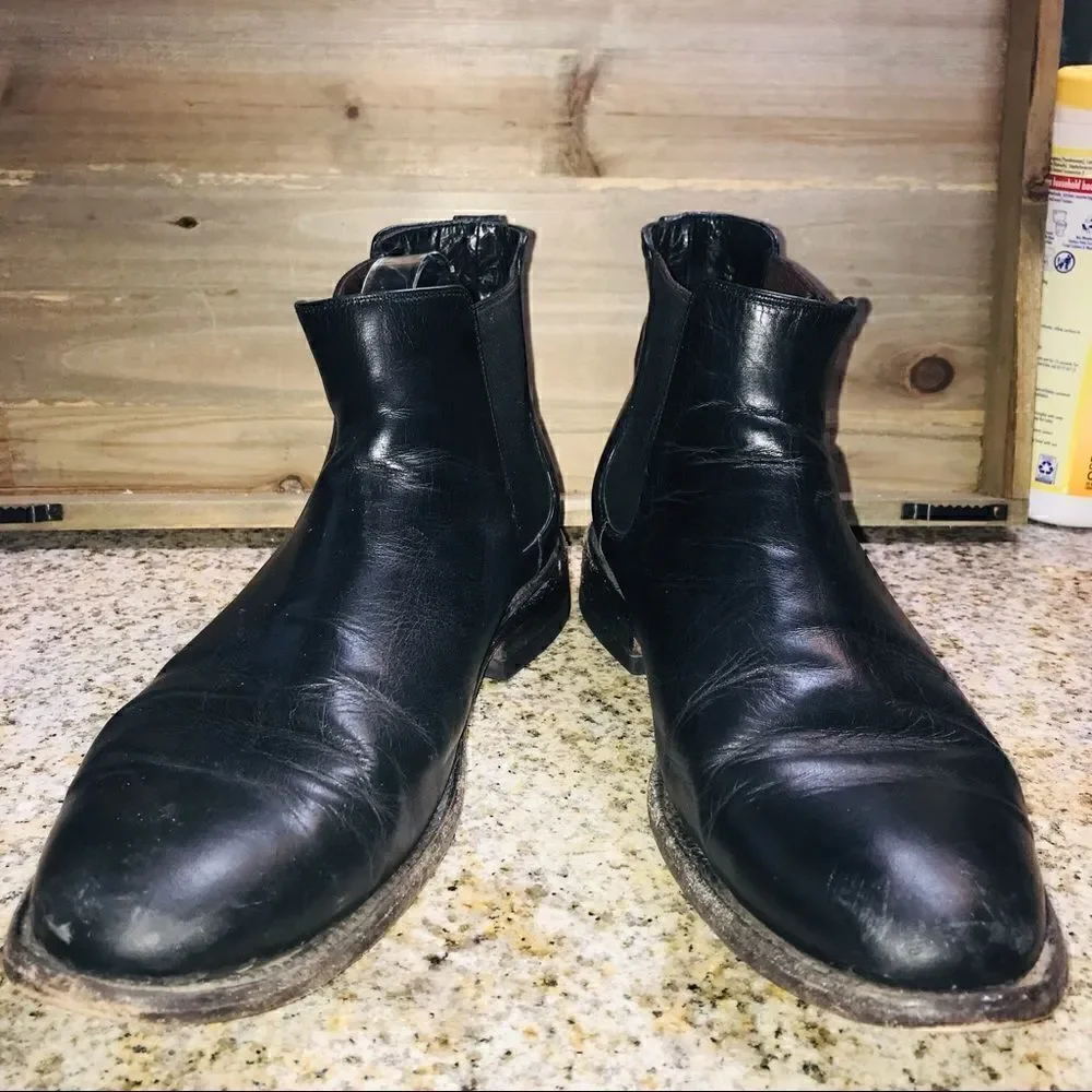 ✅Nisolo Black Leather Chelsea Boots